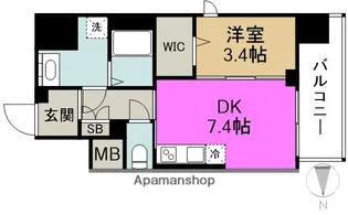 コンフォリア新梅田【12階】の間取り