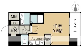 コンフォリア新梅田【13階】の間取り