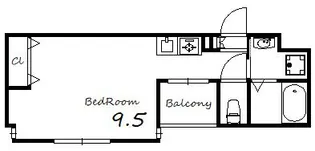 フレアコート北浜【6階】の間取り