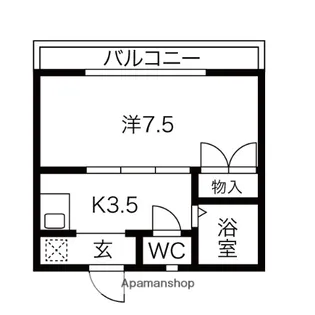 ミヤコ津雲台マンションD−18【43C号室】の間取り