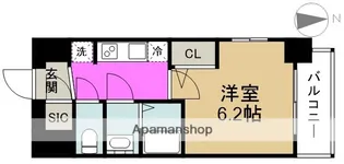 アドバンス西梅田ビオス【2階】の間取り
