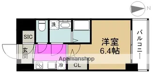 アドバンス西梅田ビオス【3階】の間取り