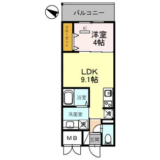 幸 court tsukamoto【5階】の間取り