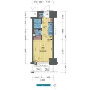 プレサンス中之島公園グラシア【0302号室】の間取り
