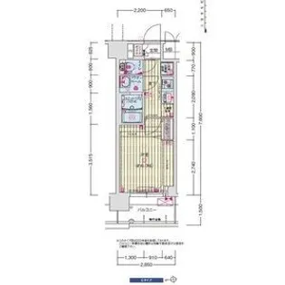 プレサンス大正フレンジ【0404号室】の間取り