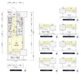 プレサンス塚本駅前【7階】の間取り