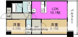 スプランディッド梅田グランノース【4階】の間取り