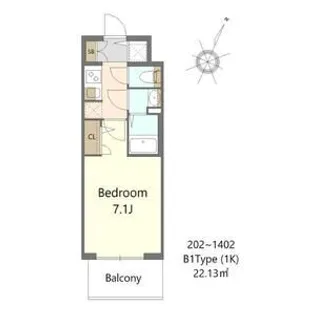 SーRESIDENCE大和田ALINE【402号室】の間取り