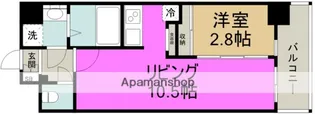 ワールドアイ大阪フェリーチェ【10階】の間取り