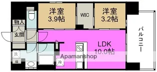 ソルレヴェンテ新梅田【7階】の間取り