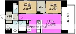 ソルレヴェンテ新梅田【11階】の間取り