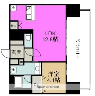 ソルレヴェンテ新梅田【5階】の間取り