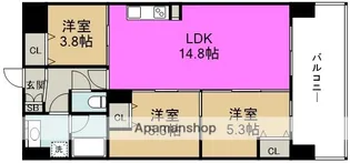 Alivis野田阪神【6階】の間取り