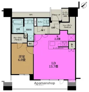 シエリアタワー中之島【17階】の間取り