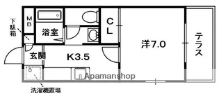 サンハイム上山【1階】の間取り