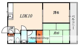第2ミハマハイツ【4階】の間取り