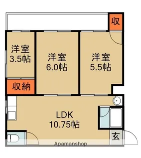 ピュアスモト【4階】の間取り