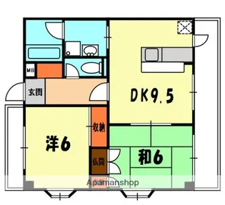 サンフレンドユー【7階】の間取り