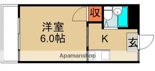 コーポタカハシB【4階】の間取り