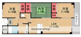 星田ロイヤルハイツ【4階】の間取り