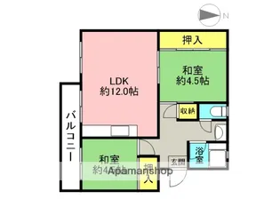 茄子作住宅3号棟【4階】の間取り