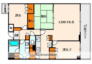 ジークレフ楠葉東山【5階】の間取り