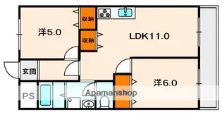 レオハイム東山【1階】の間取り