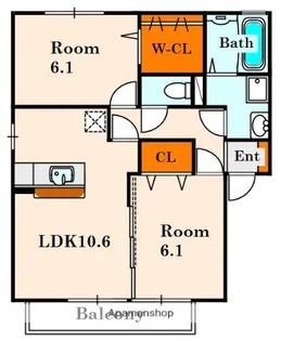 ラ・グリシーヌA棟【1階】の間取り