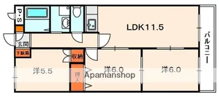 ウエストサイド楠葉【5階】の間取り