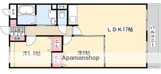 ウエストサイド楠葉【3階】の間取り