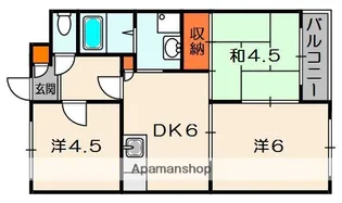 ハイクレスト宮之阪【4階】の間取り