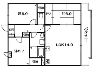 ハイツ昴3番館【2階】の間取り