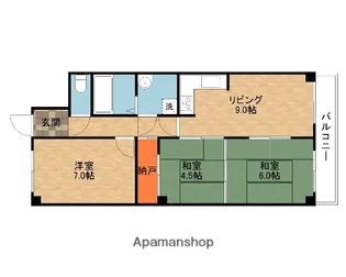 エステル津田【5階】の間取り