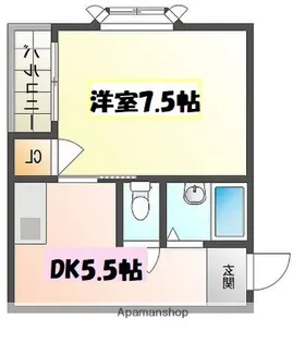 ハイ・インペリアルB【3階】の間取り