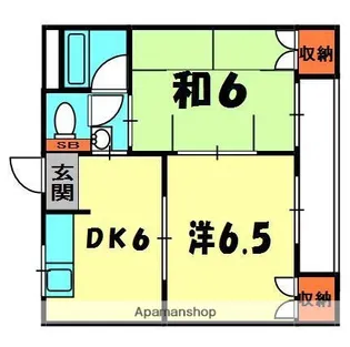 シティハイツ萱島【4階】の間取り