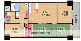 朝日プラザ香里菊ヶ丘【3階】の間取り