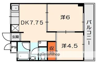 コーポ三樹【4階】の間取り