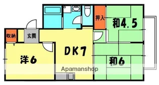 K・ルーエヴィラサカグチA【2階】の間取り