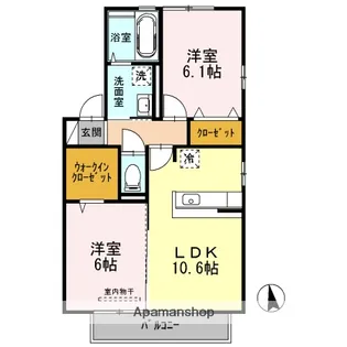 メゾン ド ル・レ【1階】の間取り