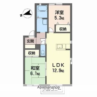 サンドーモA棟NO.3415【2階】の間取り