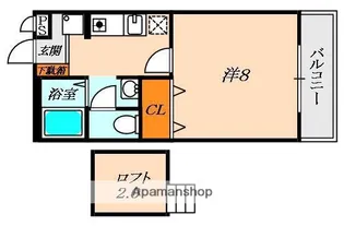 ヴィオックスアベニュー磯島【2階】の間取り
