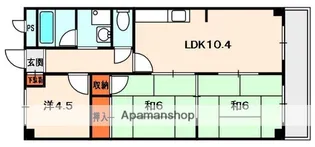 コーポ牧野【3階】の間取り