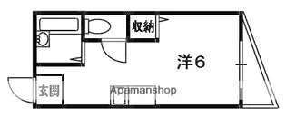 シャンテー甲斐田【1階】の間取り