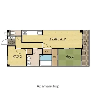 アズステーション星田【5階】の間取り