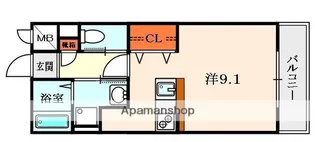 シャンテー中宮Ⅲ【5階】の間取り