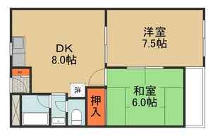 コーポ城垣【3階】の間取り