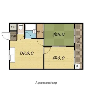 郡津金森マンション【4階】の間取り