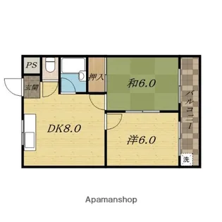 郡津金森マンション【2階】の間取り