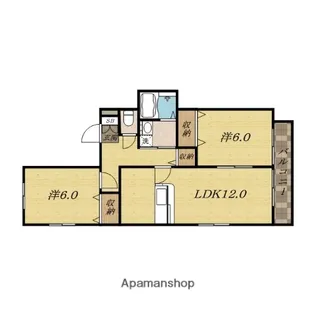 カーサエスペランサ【2階】の間取り