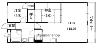 シャルマンコーポ香里ヶ丘【4階】の間取り